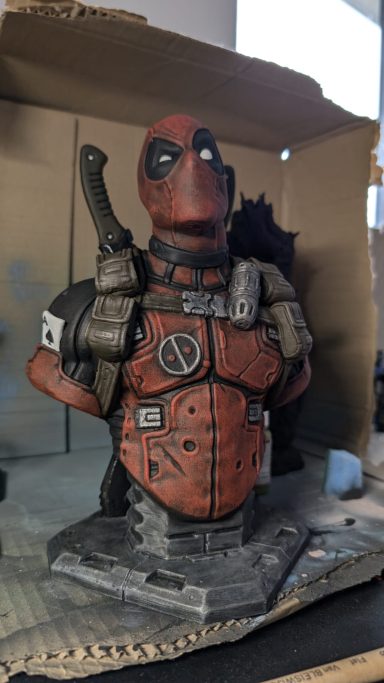 3D-gedruckte Deadpool Büste, handbemalt