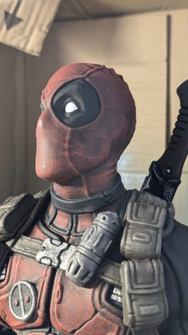 3D-gedruckte Deadpool Büste, handbemalt