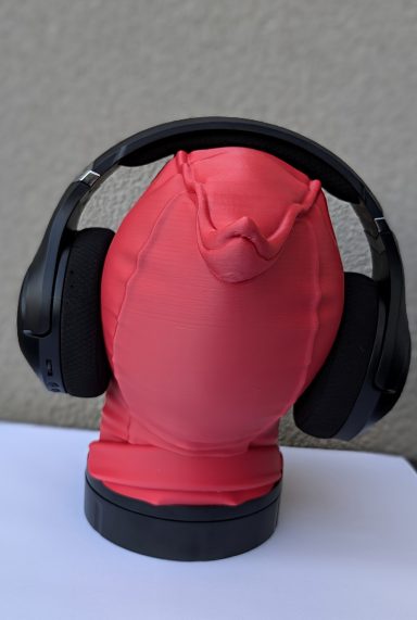 3D-gedruckter Headset Halter im Deadpool Design