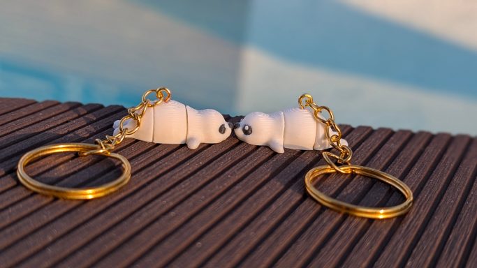 3D-gedruckter Schlüsselanhänger in Robbenform