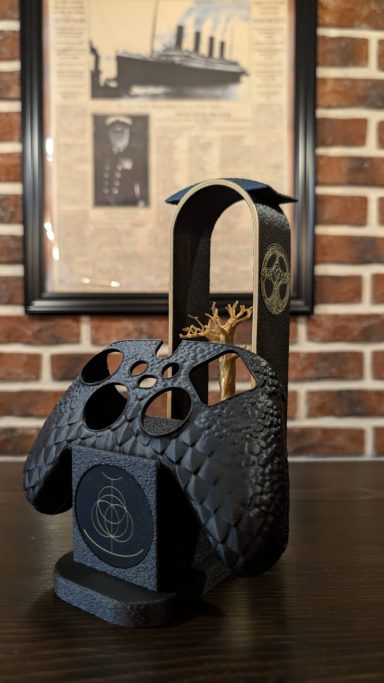 3D-gedruckter Headset-Halter im Fantasy-Design, inspiriert von Elden Ring
